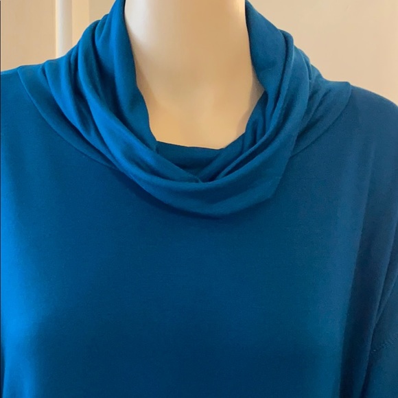 Liz Claiborne weekend Cowl neck Tahoe teal XLarge - Picture 6 of 8